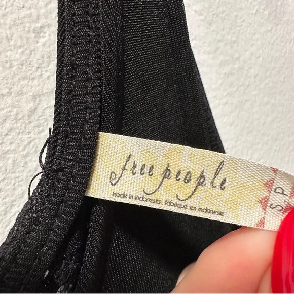 Free People Lady Jane Paisley Sheer Shell Open Lace Back Dress Size Small - Picture 9 of 11